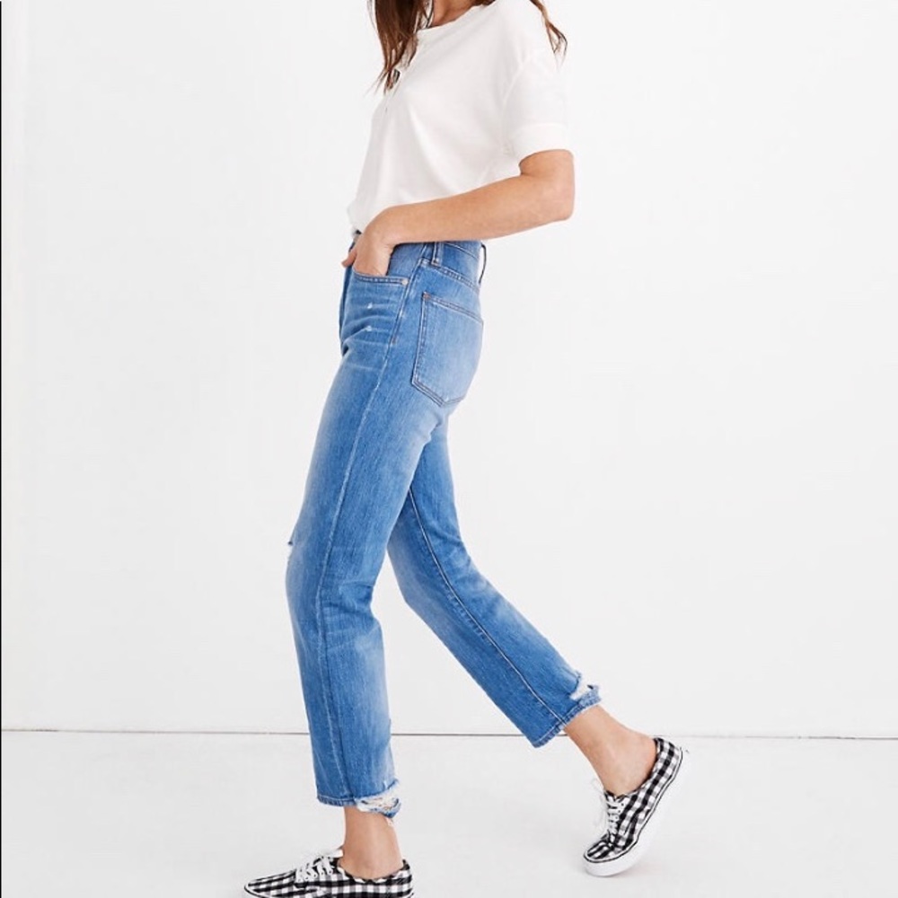 Madewell classic straight jeans in Novello wash